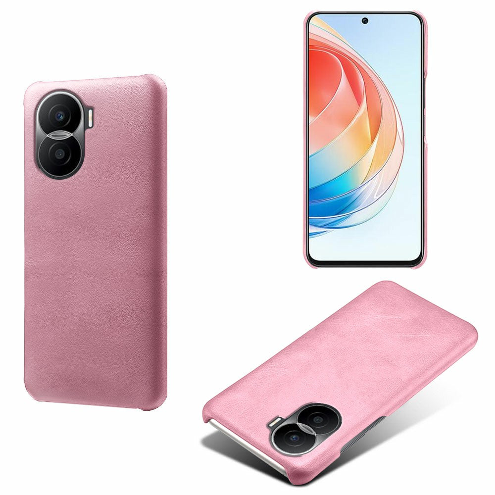 For Honor X40i 5G Slim Shockproof Phone Cover Calf Texture PU Leather Coated Hard PC Anti-Scratch Phone Case