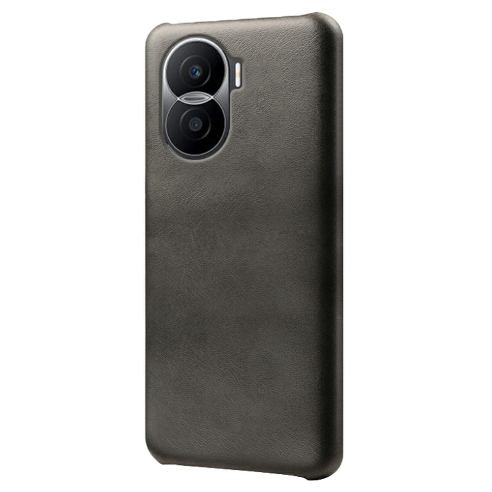 For Honor X40i 5G Slim Shockproof Phone Cover Calf Texture PU Leather Coated Hard PC Anti-Scratch Phone Case