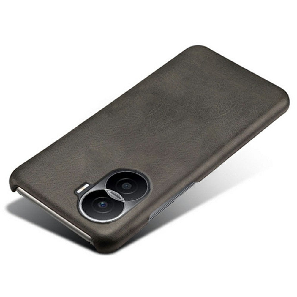 For Honor X40i 5G Slim Shockproof Phone Cover Calf Texture PU Leather Coated Hard PC Anti-Scratch Phone Case