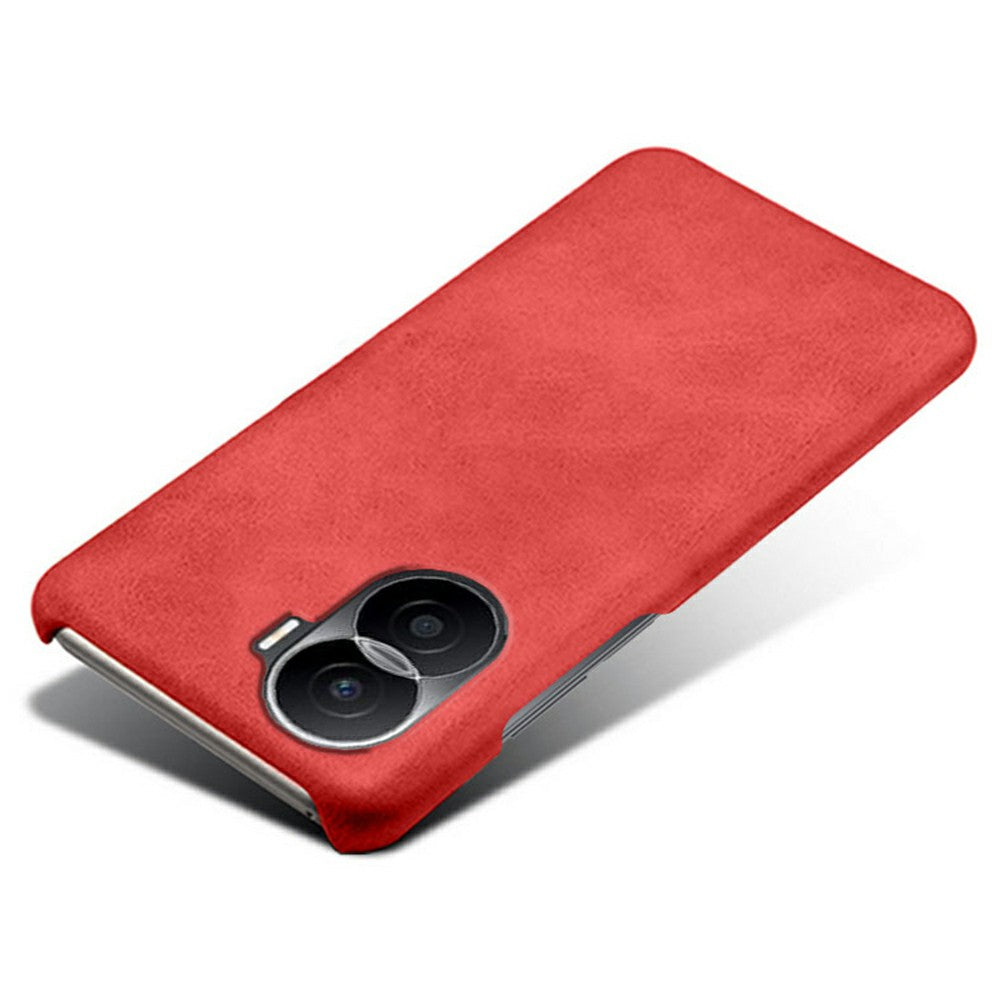 For Honor X40i 5G Slim Shockproof Phone Cover Calf Texture PU Leather Coated Hard PC Anti-Scratch Phone Case