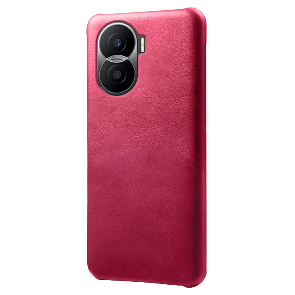 For Honor X40i 5G Slim Shockproof Phone Cover Calf Texture PU Leather Coated Hard PC Anti-Scratch Phone Case