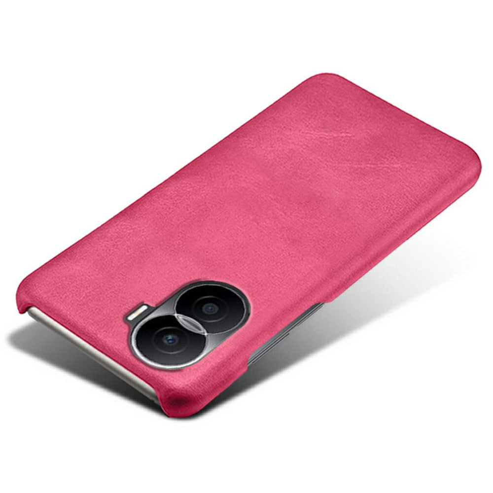For Honor X40i 5G Slim Shockproof Phone Cover Calf Texture PU Leather Coated Hard PC Anti-Scratch Phone Case