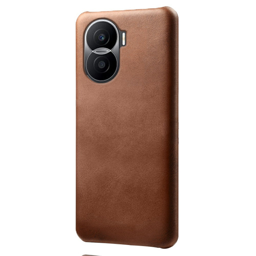 For Honor X40i 5G Slim Shockproof Phone Cover Calf Texture PU Leather Coated Hard PC Anti-Scratch Phone Case