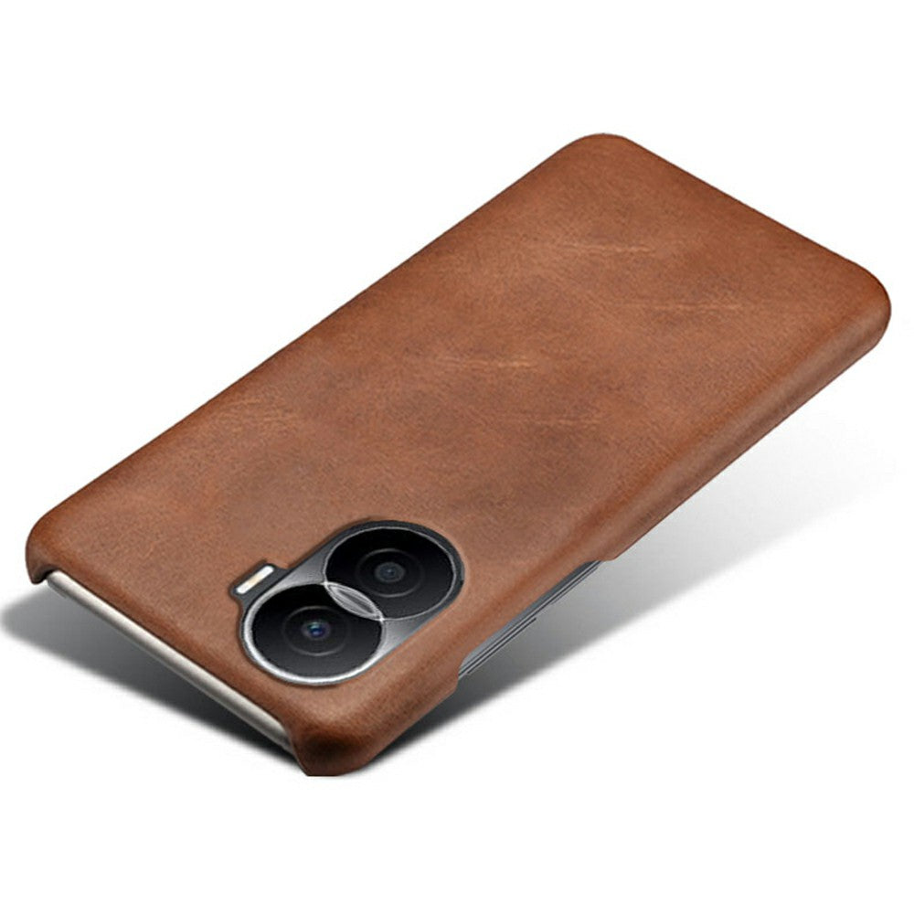 For Honor X40i 5G Slim Shockproof Phone Cover Calf Texture PU Leather Coated Hard PC Anti-Scratch Phone Case