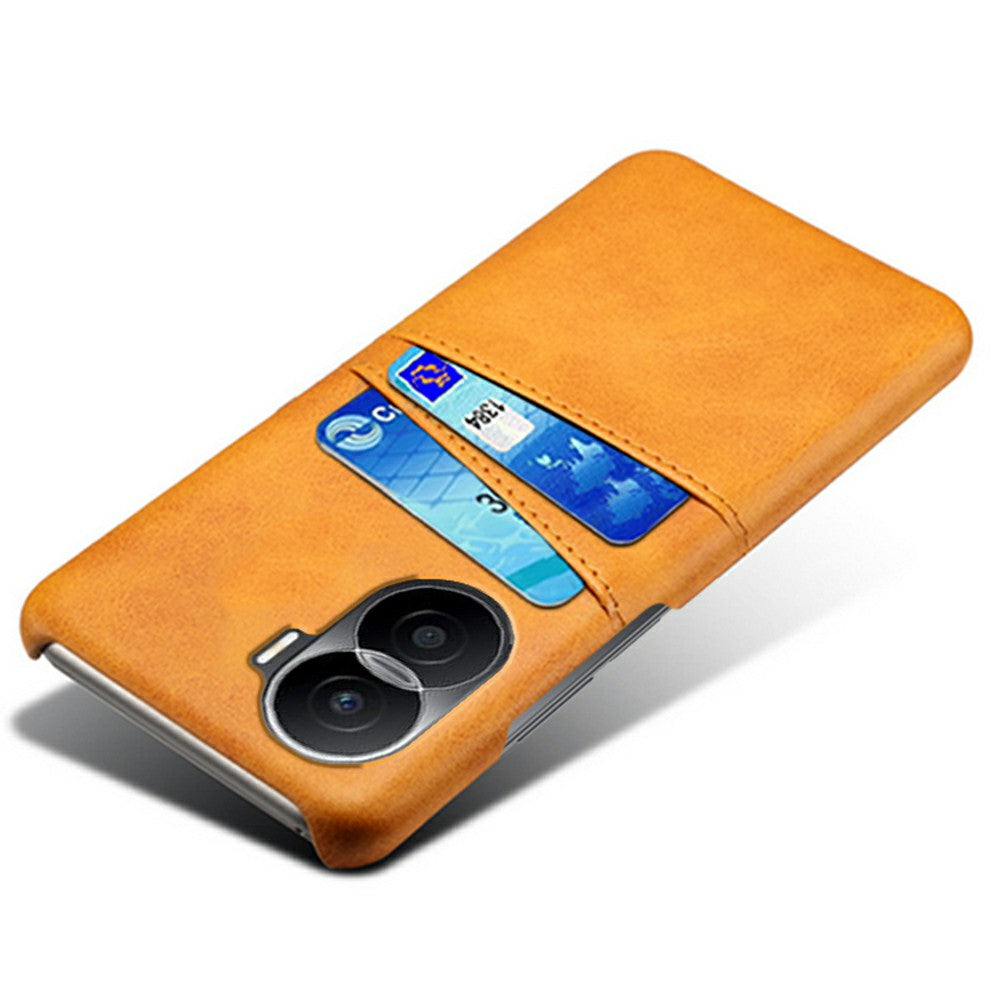For Honor X40i 5G Dual Card Slots Holder Case PU Leather Coated Hard PC Protective Phone Cover