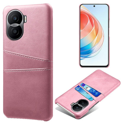 For Honor X40i 5G Dual Card Slots Holder Case PU Leather Coated Hard PC Protective Phone Cover