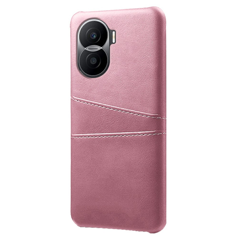 For Honor X40i 5G Dual Card Slots Holder Case PU Leather Coated Hard PC Protective Phone Cover