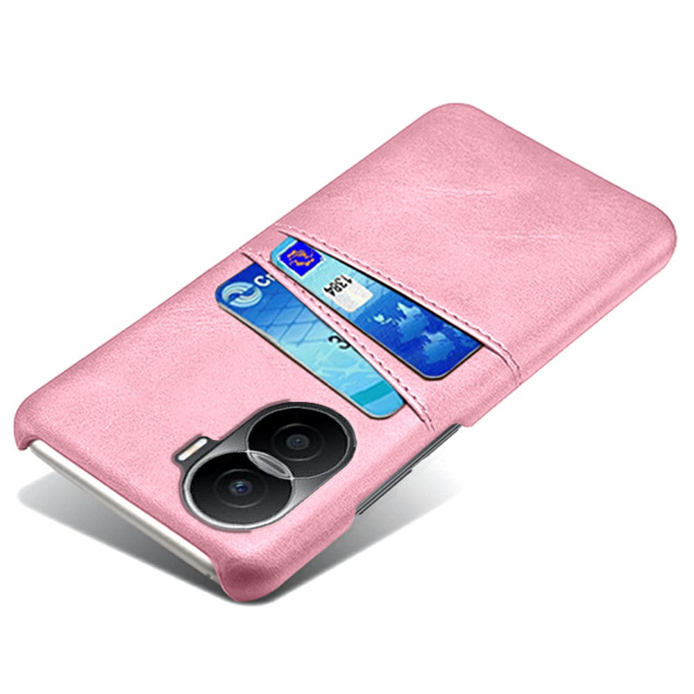 For Honor X40i 5G Dual Card Slots Holder Case PU Leather Coated Hard PC Protective Phone Cover
