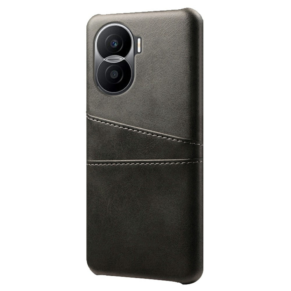 For Honor X40i 5G Dual Card Slots Holder Case PU Leather Coated Hard PC Protective Phone Cover