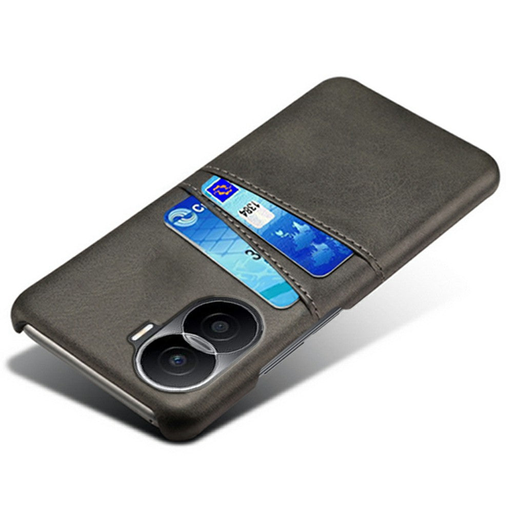 For Honor X40i 5G Dual Card Slots Holder Case PU Leather Coated Hard PC Protective Phone Cover