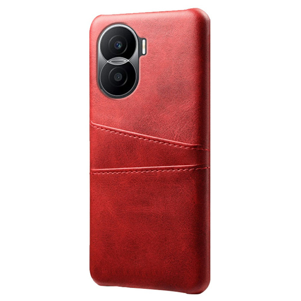 For Honor X40i 5G Dual Card Slots Holder Case PU Leather Coated Hard PC Protective Phone Cover
