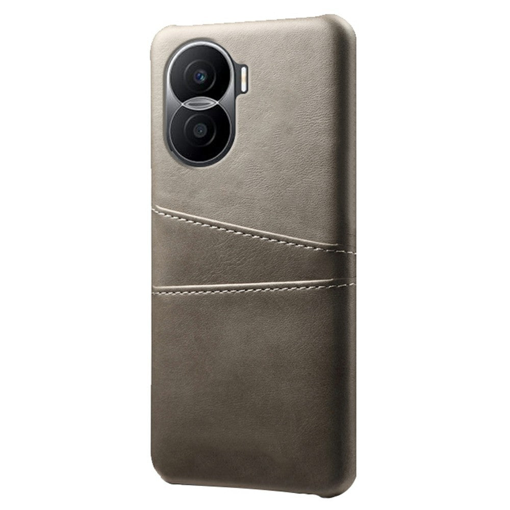 For Honor X40i 5G Dual Card Slots Holder Case PU Leather Coated Hard PC Protective Phone Cover