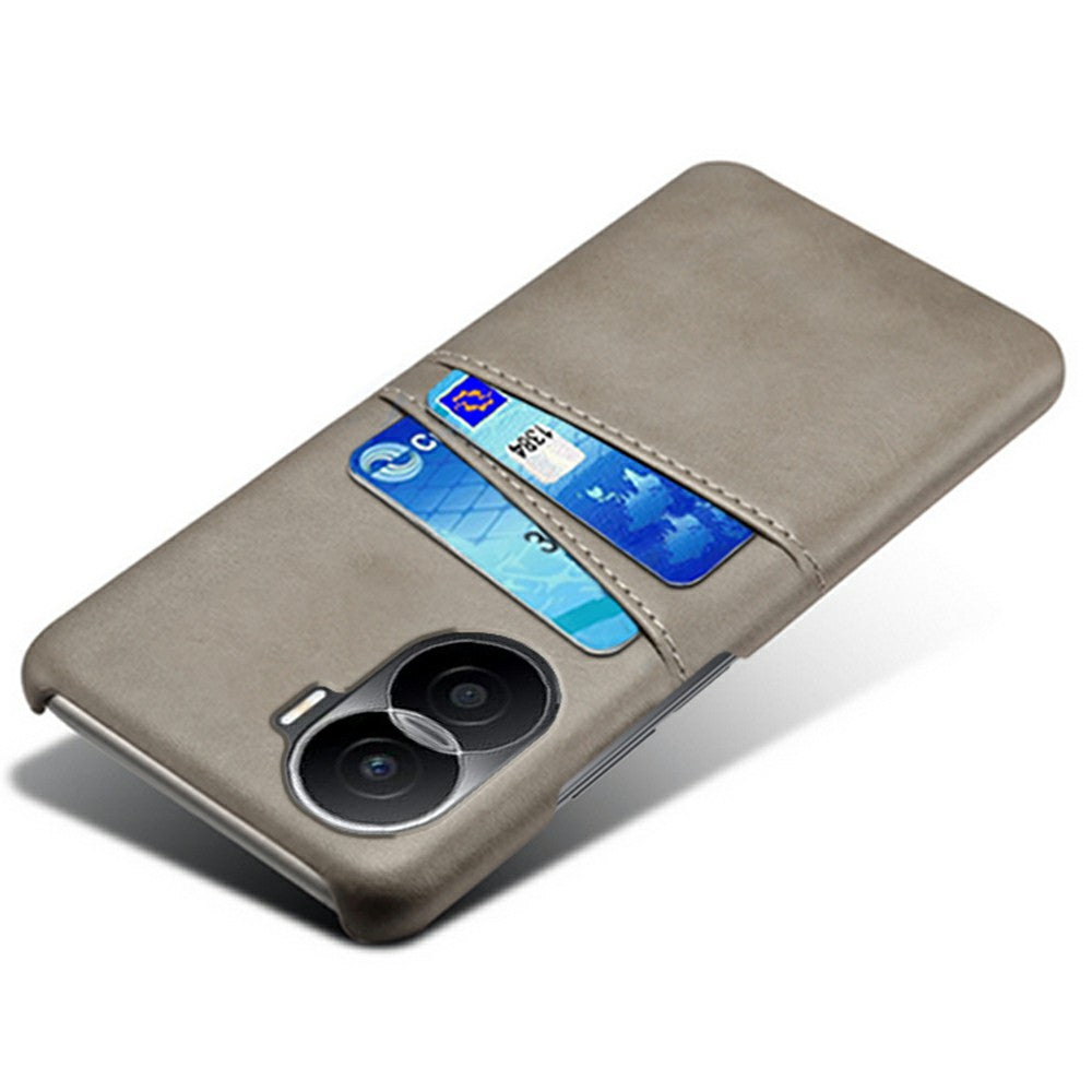 For Honor X40i 5G Dual Card Slots Holder Case PU Leather Coated Hard PC Protective Phone Cover