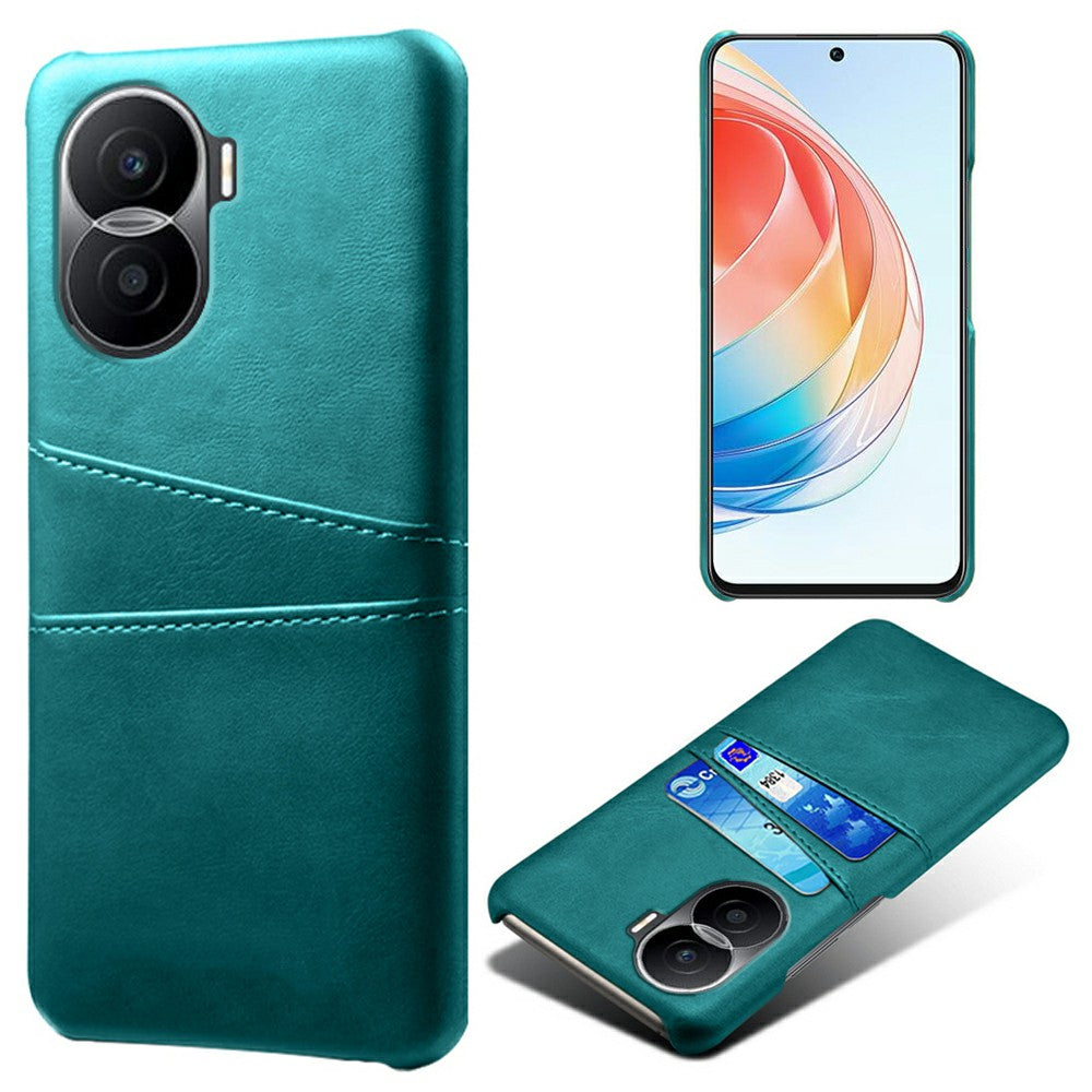 For Honor X40i 5G Dual Card Slots Holder Case PU Leather Coated Hard PC Protective Phone Cover
