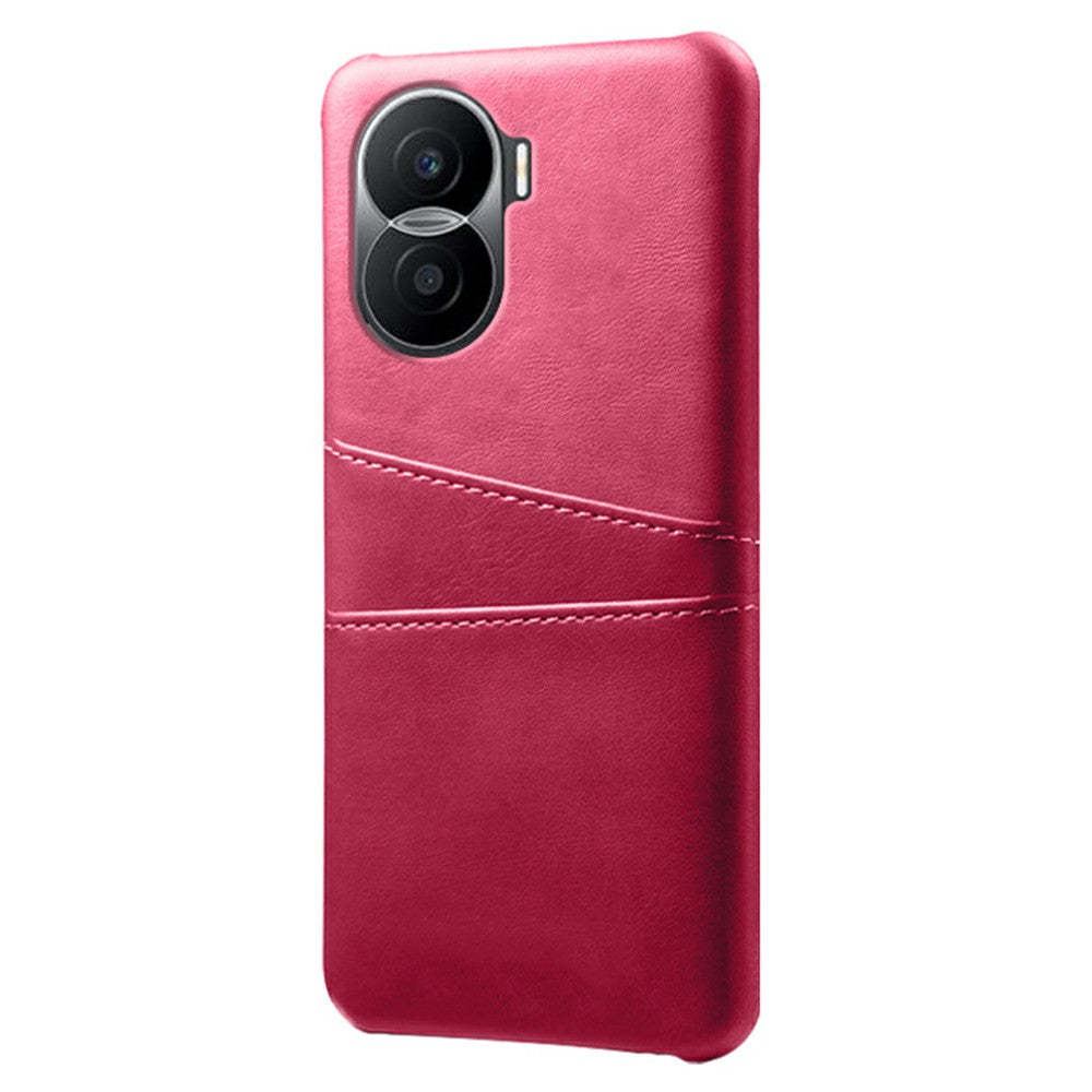 For Honor X40i 5G Dual Card Slots Holder Case PU Leather Coated Hard PC Protective Phone Cover