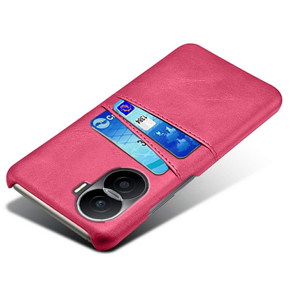 For Honor X40i 5G Dual Card Slots Holder Case PU Leather Coated Hard PC Protective Phone Cover