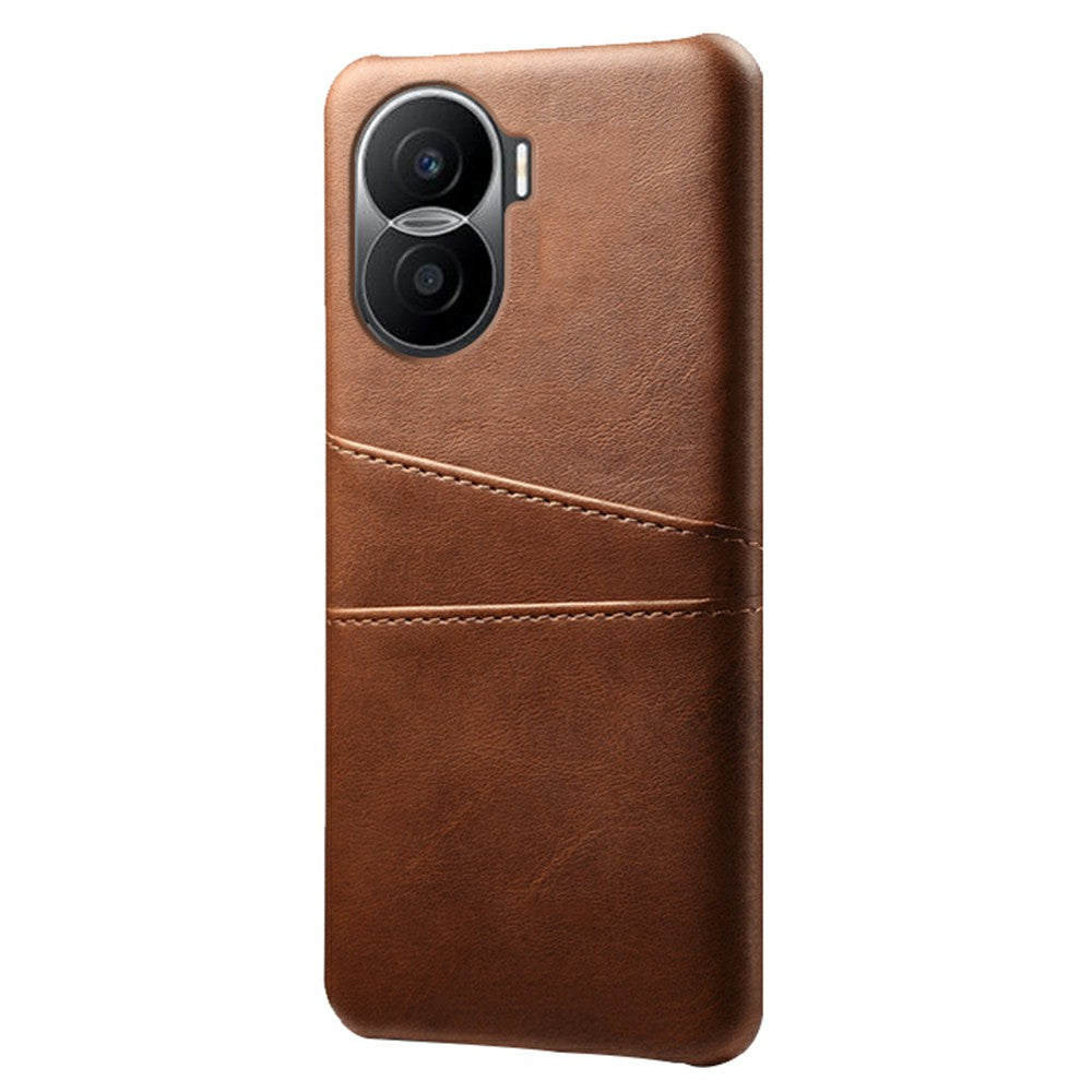 For Honor X40i 5G Dual Card Slots Holder Case PU Leather Coated Hard PC Protective Phone Cover