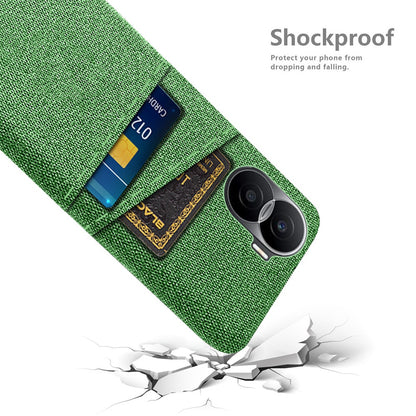 For Honor X40i 5G Cloth Texture Phone Case Dual Card Slots Anti-scratch Hard PC Protective Cover