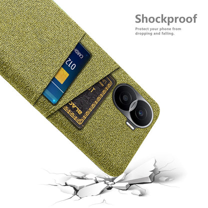 For Honor X40i 5G Cloth Texture Phone Case Dual Card Slots Anti-scratch Hard PC Protective Cover