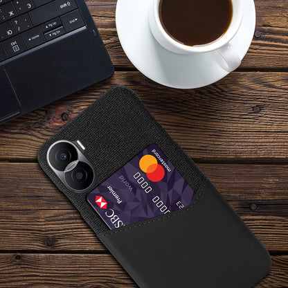 For Honor X40i 5G Anti-scratch Cloth Texture Cell Phone Cover PU Leather+ PC Card Holder Protective Case