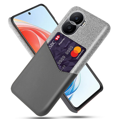 For Honor X40i 5G Anti-scratch Cloth Texture Cell Phone Cover PU Leather+ PC Card Holder Protective Case