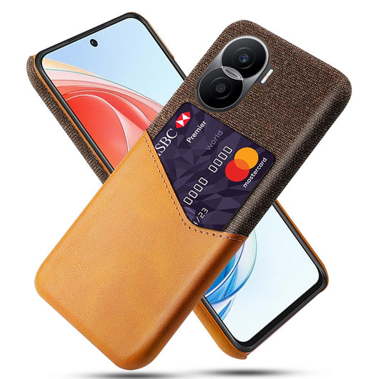 For Honor X40i 5G Anti-scratch Cloth Texture Cell Phone Cover PU Leather+ PC Card Holder Protective Case