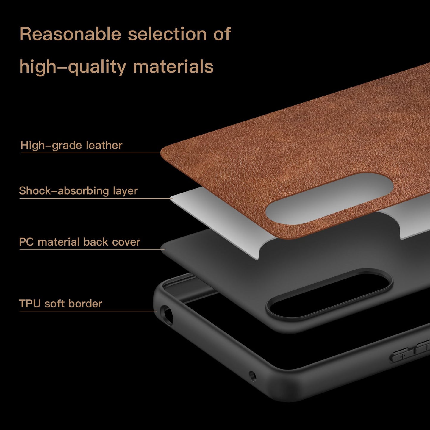 For Sony Xperia 10 III 5G / 10 III Lite Drop-proof Phone Case, Anti-fingerprint Retro PU Leather Coated TPU+PC Phone Cover