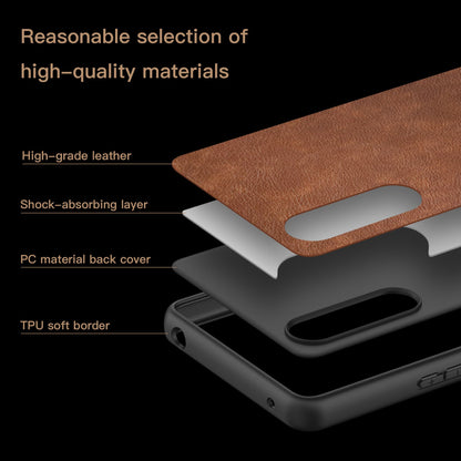 For Sony Xperia 10 III 5G / 10 III Lite Drop-proof Phone Case, Anti-fingerprint Retro PU Leather Coated TPU+PC Phone Cover