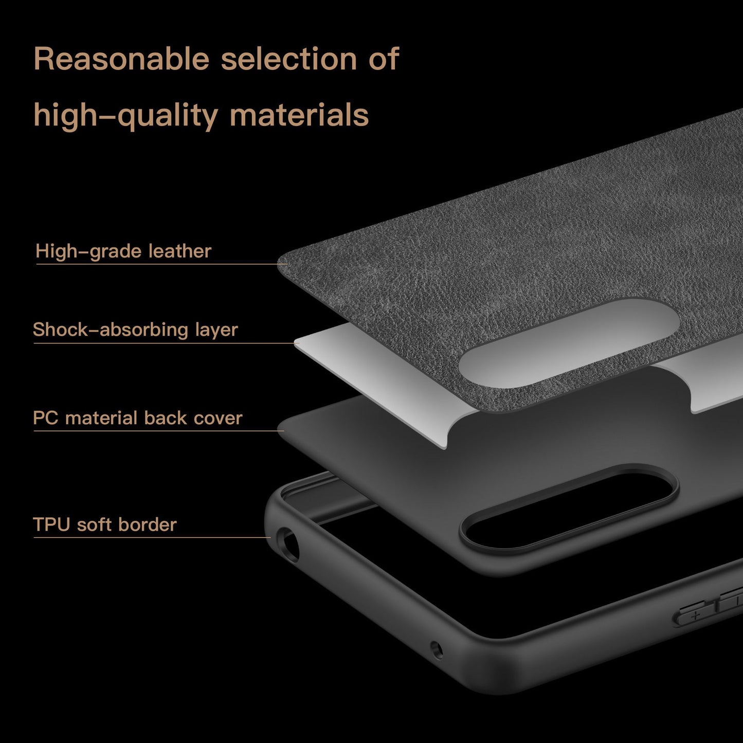 For Sony Xperia 10 III 5G / 10 III Lite Drop-proof Phone Case, Anti-fingerprint Retro PU Leather Coated TPU+PC Phone Cover