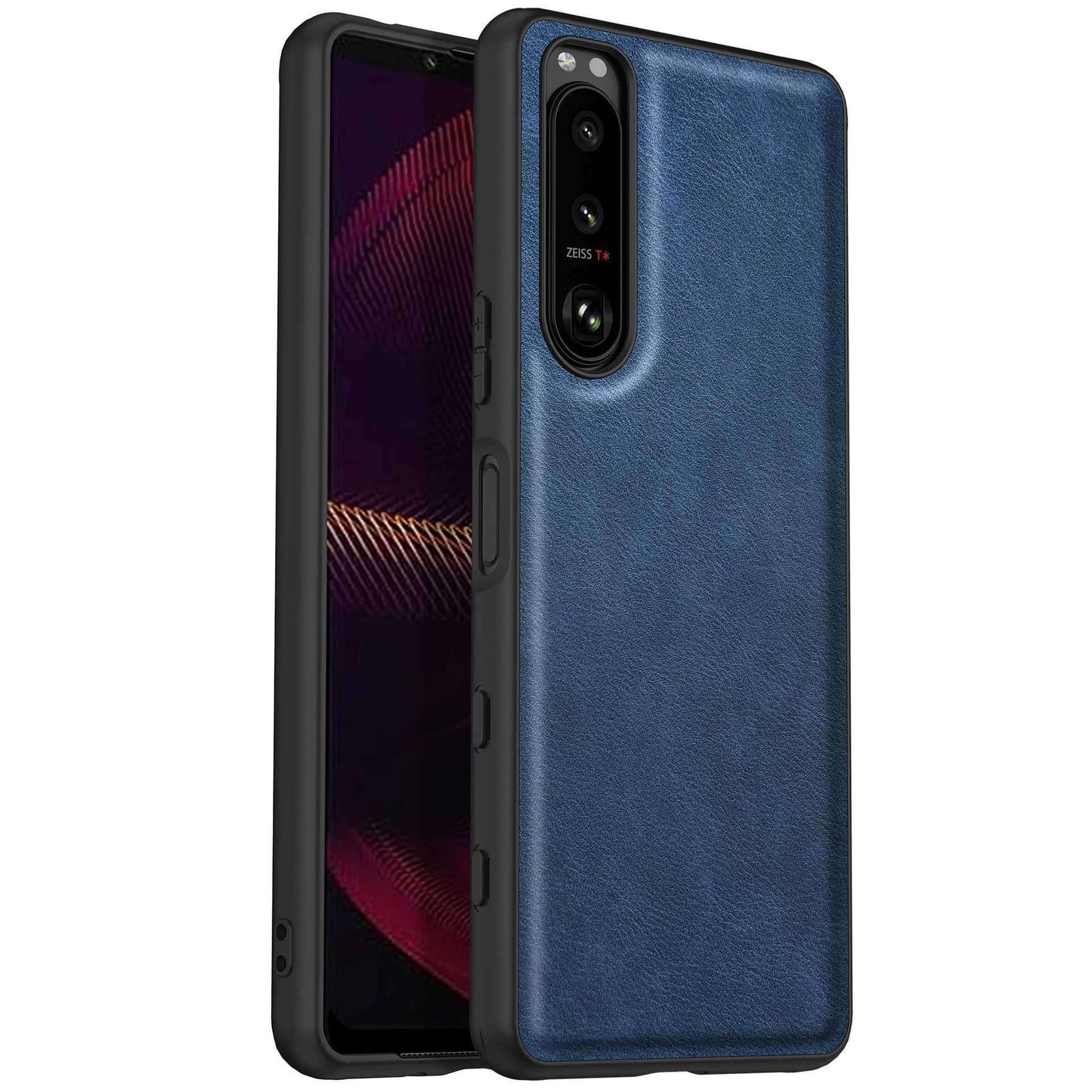 For Sony Xperia 5 III 5G Anti-scratch Phone Case, Anti-fingerprint Retro PU Leather Coated TPU+PC Phone Cover