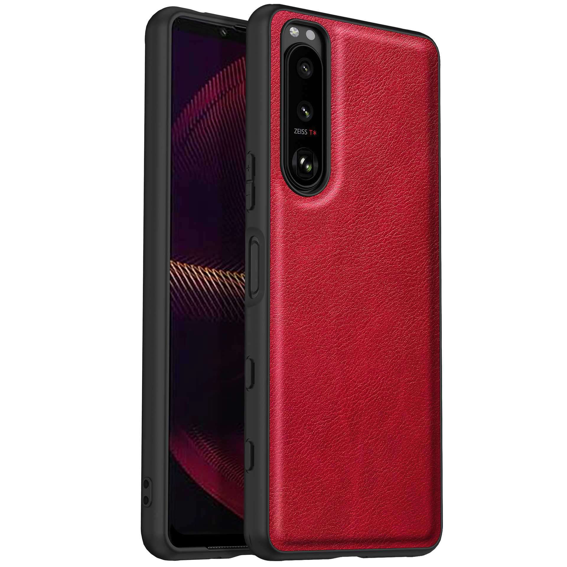For Sony Xperia 5 III 5G Anti-scratch Phone Case, Anti-fingerprint Retro PU Leather Coated TPU+PC Phone Cover