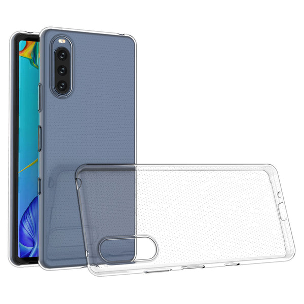 For Sony Xperia 10 III Lite / 10 III 5G Anti-scratch TPU Crystal Clear Phone Back Shell Drop Protection Anti-slip Phone Case
