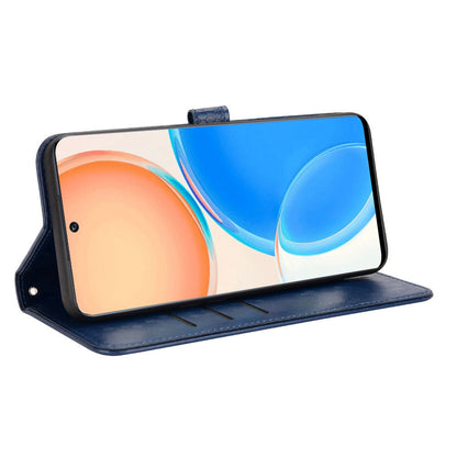 For Honor X8 4G Full Coverage PU Leather Phone Cover Dot Pattern Imprinted Wallet Stand Magnetic Phone Case with Strap