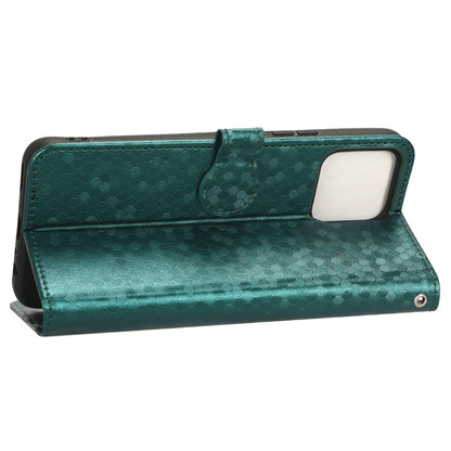 For Honor X8 4G Full Coverage PU Leather Phone Cover Dot Pattern Imprinted Wallet Stand Magnetic Phone Case with Strap