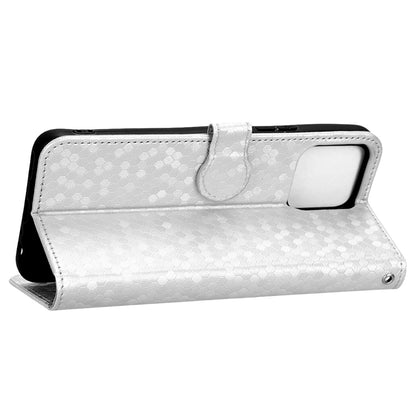 For Honor X8 4G Full Coverage PU Leather Phone Cover Dot Pattern Imprinted Wallet Stand Magnetic Phone Case with Strap