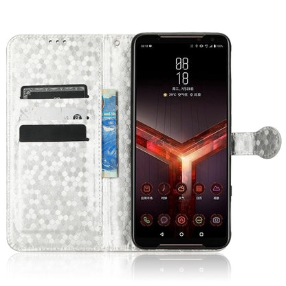 For Asus ROG Phone II ZS660KL PU Leather Flip Phone Cover Dot Pattern Imprinted Wallet Horizontal Stand Magnetic Phone Case with Strap