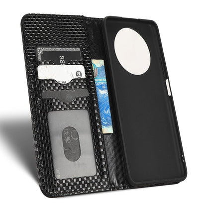 For Honor X9 5G / X30 5G / Magic4 Lite 5G Wallet Stand Grid Texture Phone Case PU Leather Magnetic Auto-absorbed Anti-drop Cover