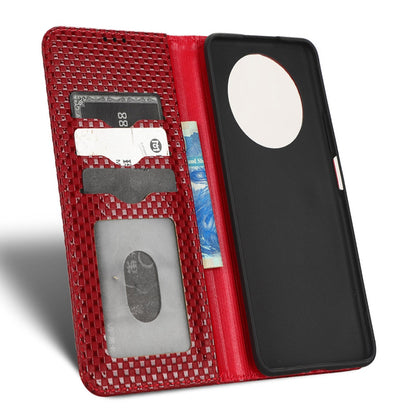 For Honor X9 5G / X30 5G / Magic4 Lite 5G Wallet Stand Grid Texture Phone Case PU Leather Magnetic Auto-absorbed Anti-drop Cover
