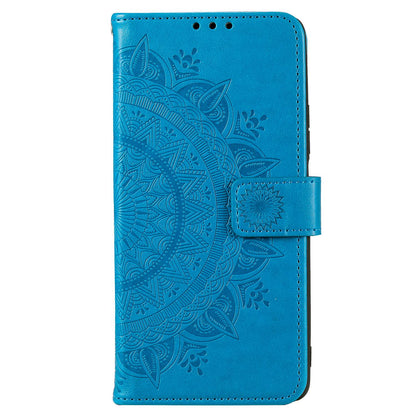 Flip Wallet Case For Nokia G60 5G, Book Style Mandala Flower Pattern Imprinted PU Leather Phone Cover Protective  Shell with Stand