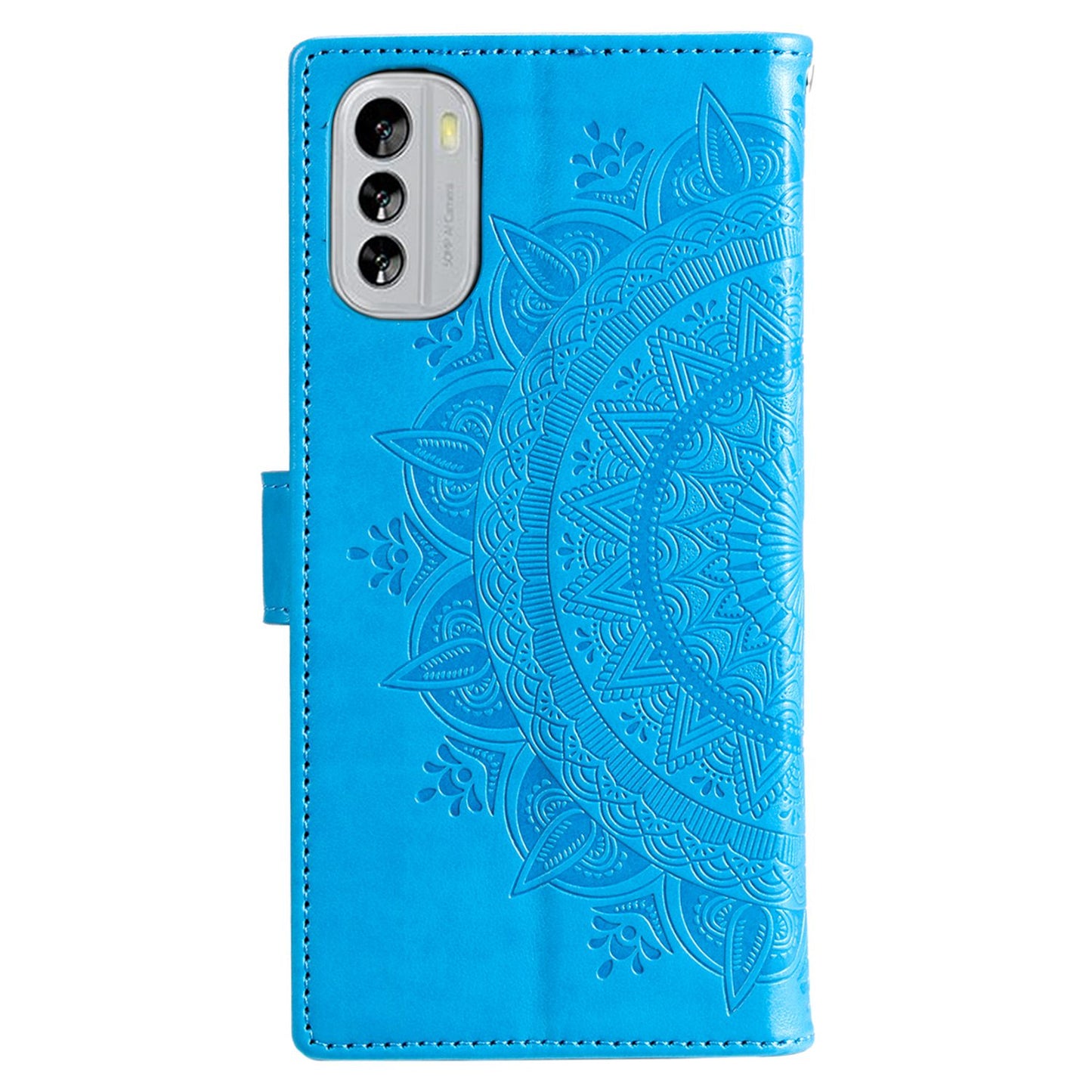 Flip Wallet Case For Nokia G60 5G, Book Style Mandala Flower Pattern Imprinted PU Leather Phone Cover Protective  Shell with Stand