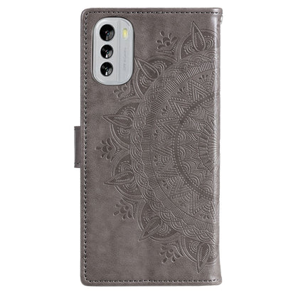 Flip Wallet Case For Nokia G60 5G, Book Style Mandala Flower Pattern Imprinted PU Leather Phone Cover Protective  Shell with Stand