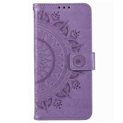 Flip Wallet Case For Nokia G60 5G, Book Style Mandala Flower Pattern Imprinted PU Leather Phone Cover Protective  Shell with Stand