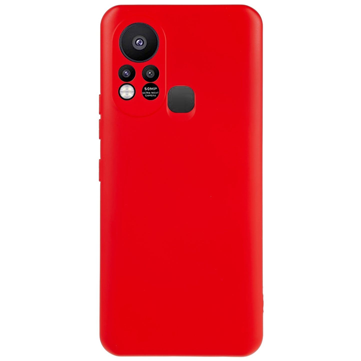 For Infinix Hot 11s 2.0MM TPU Phone Case Liquid Silicone Texture Feeling Arc Edge Cell Phone Back Cover