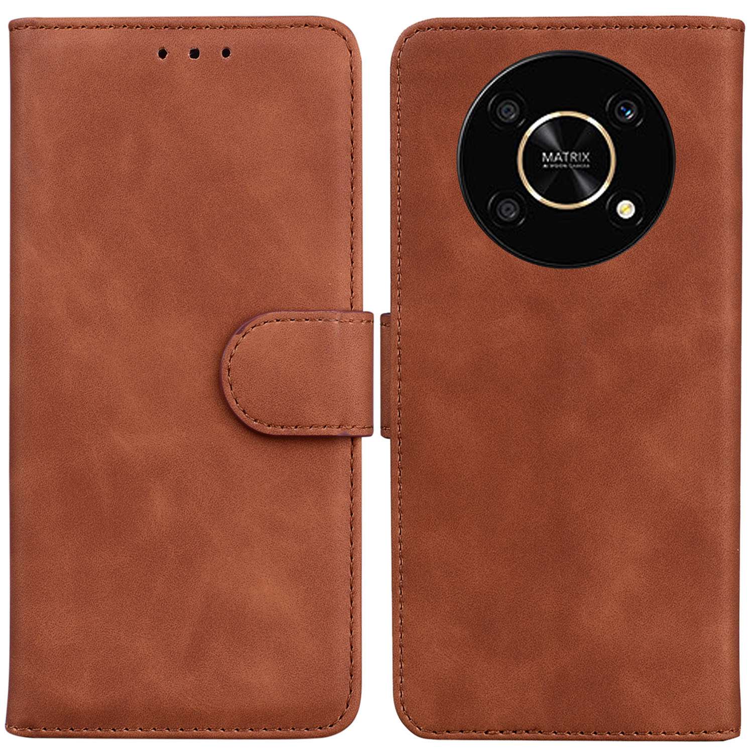 For Honor X9 5G / 4G Anti-dust Mobile Phone Case PU Leather Magnetic Shockproof Stand Cover Wallet