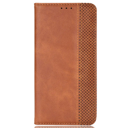 Cell Phone Cover For Google Pixel 7 5G, Wallet Case Magnetic Auto Closing PU Leather Retro Imprint Pattern Anti-Srcratch Phone Shell with Stand