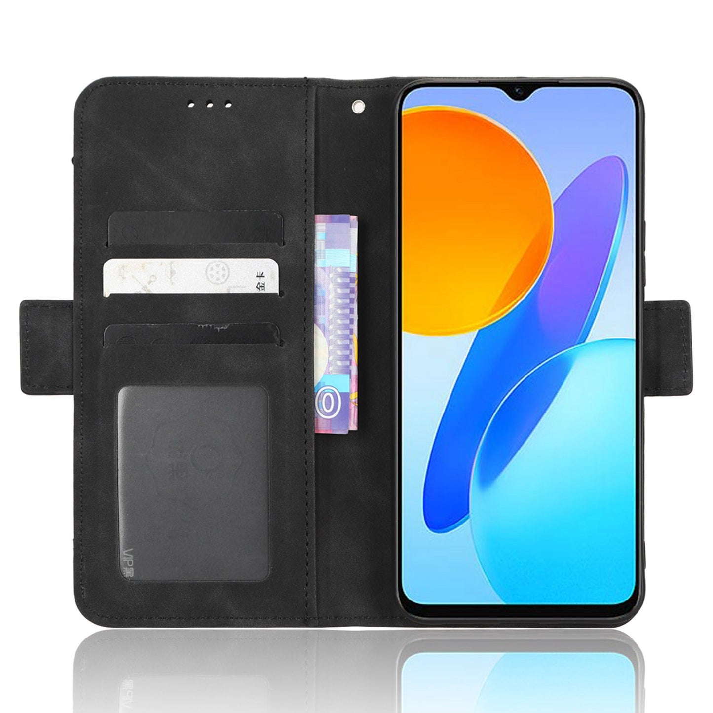For Honor X8 5G Anti-drop PU Leather Folio Phone Case Stand Multiple Card Slots Magnetic Protective Flip Cell Phone Cover