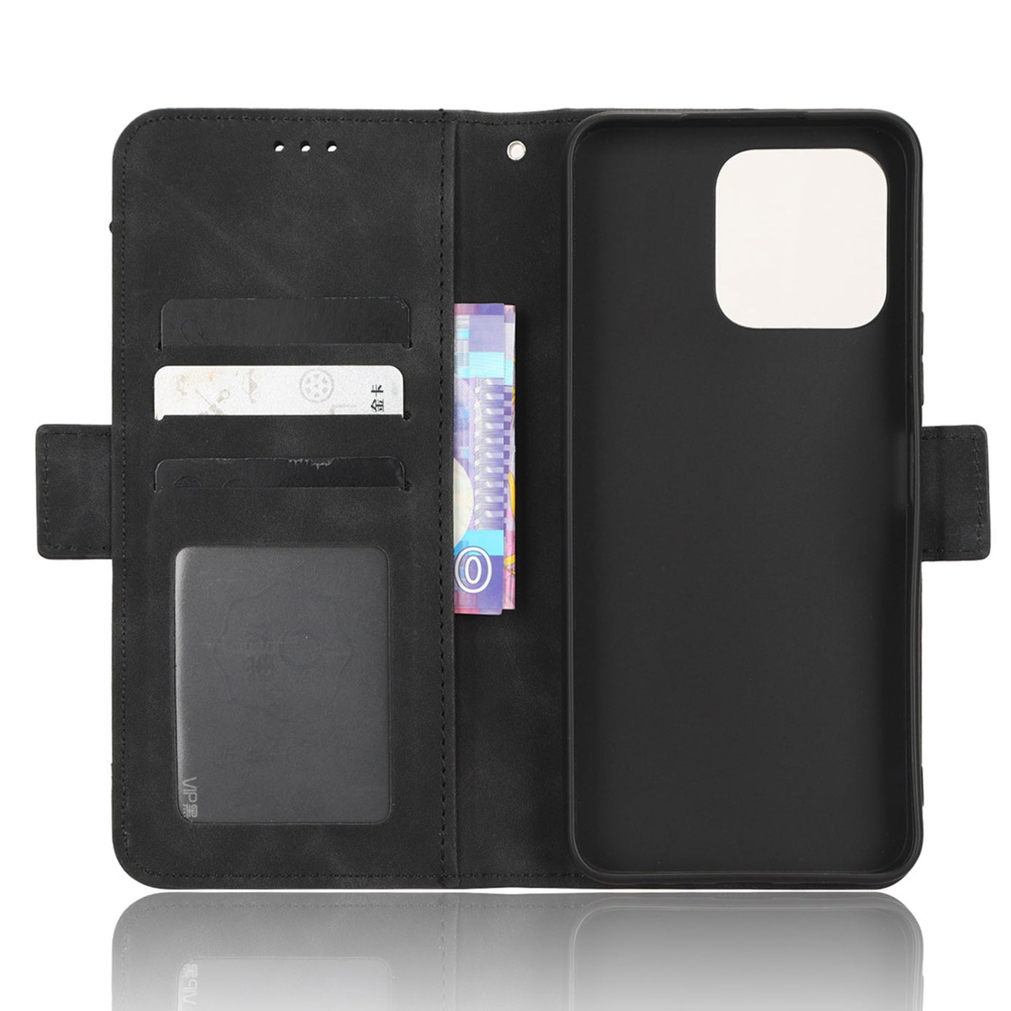 For Honor X8 5G Anti-drop PU Leather Folio Phone Case Stand Multiple Card Slots Magnetic Protective Flip Cell Phone Cover