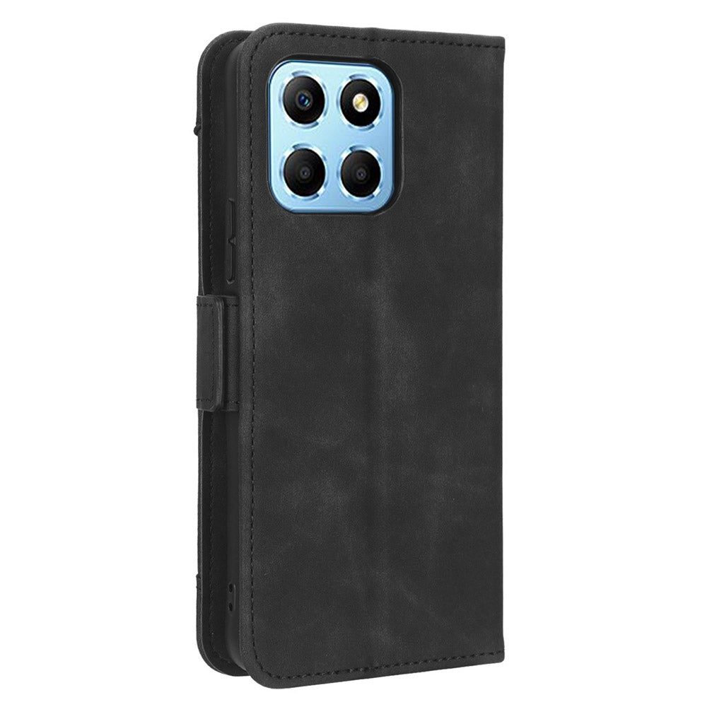 For Honor X8 5G Anti-drop PU Leather Folio Phone Case Stand Multiple Card Slots Magnetic Protective Flip Cell Phone Cover