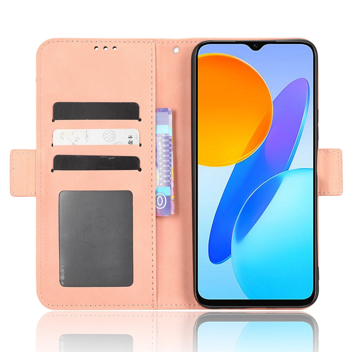 For Honor X8 5G Anti-drop PU Leather Folio Phone Case Stand Multiple Card Slots Magnetic Protective Flip Cell Phone Cover