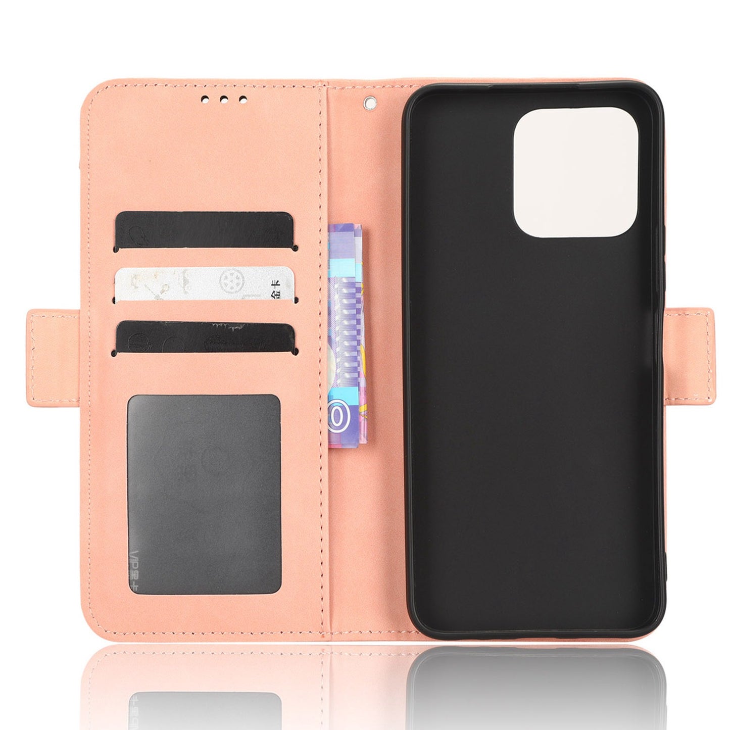 For Honor X8 5G Anti-drop PU Leather Folio Phone Case Stand Multiple Card Slots Magnetic Protective Flip Cell Phone Cover